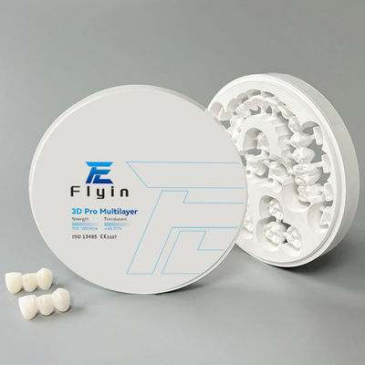 شراء 3D Pro Multilayer Dental Zirconia Block CAD CAM Disc لـ مختبر الأسنان التاج والجسر online manufacture